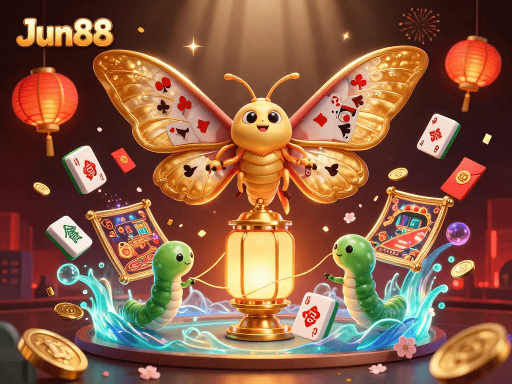 Engage with Jun88's vibrant casino world through this stunning 3D illustration.