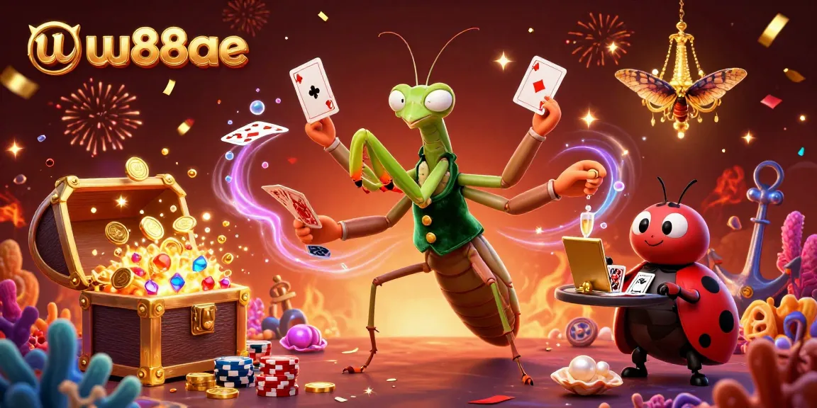 uu88ae immerses players in a vibrant casino scene featuring unique characters and elements.