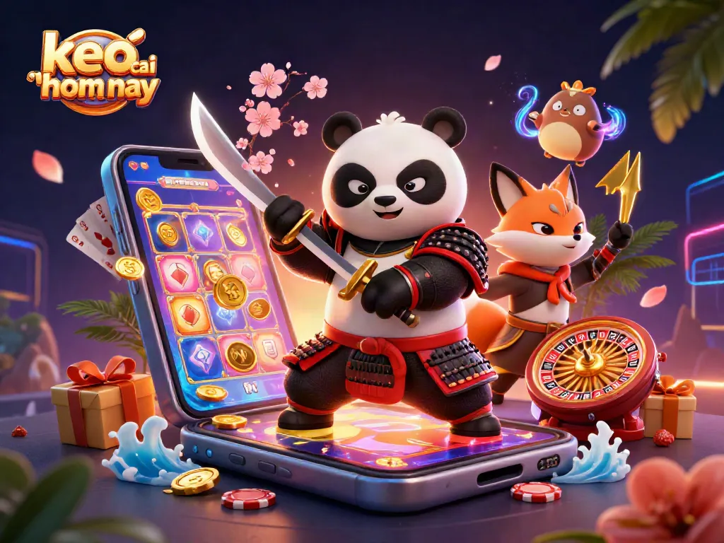 Experience thrilling odds with keo nha cai hom nay in vibrant 3D casino illustration filled with engaging gaming elements.