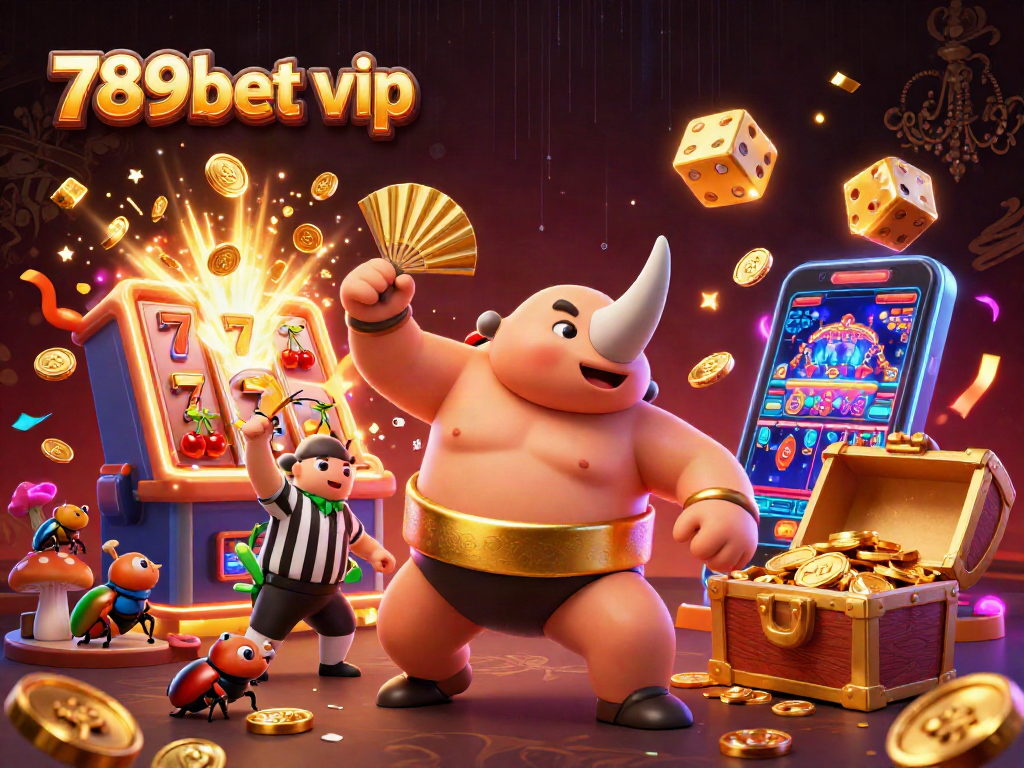 Experience the excitement of 789bet vip with a dynamic 3D scene of casino champions and bursting jackpots.