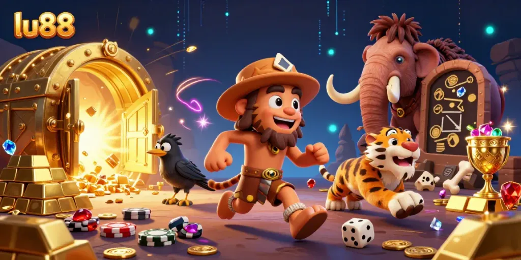 Experience thrilling moments at lu88 with a vibrant 3D casino adventure featuring a savvy duo and treasure