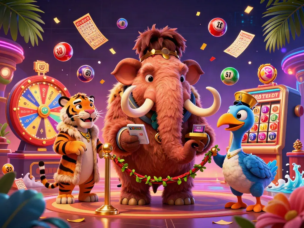 Experience thrilling gameplay at tx88 with a vibrant casino illustration featuring unique characters and dynamic elements.