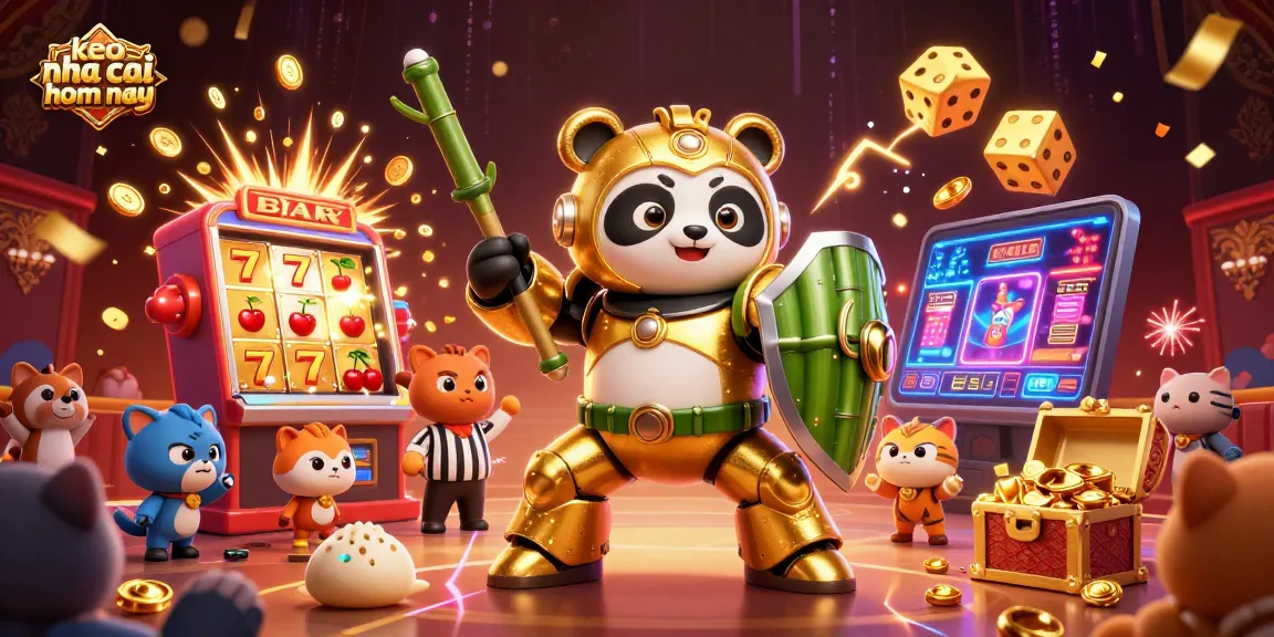 Engaging action showcasing keo nha cai hom nay with a vibrant 3D casino scene full of excitement.