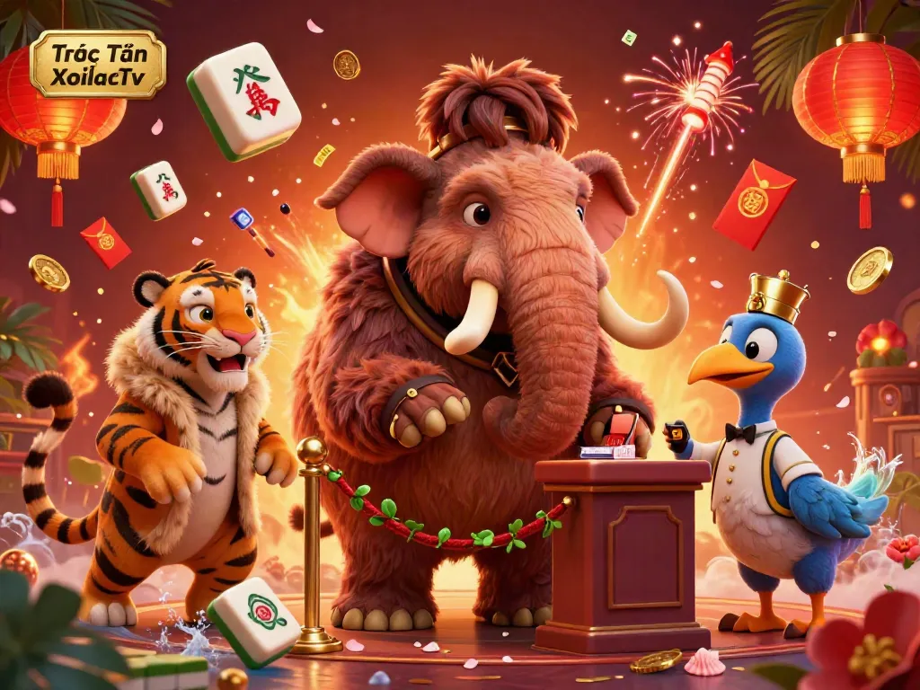 Engage with Trực Tiếp XoilacTv in a vibrant casino scene featuring unique characters and dynamic action.