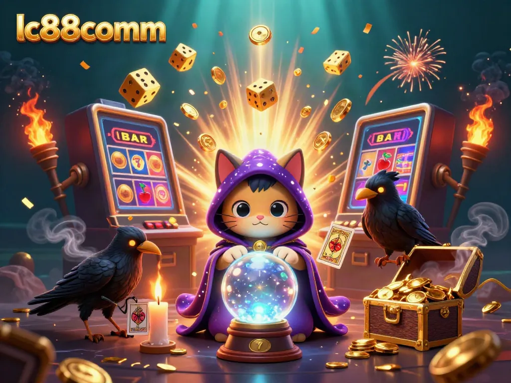 Experience thrilling gaming at lc88comm with a mystical cat, raven, and excitement-filled slots.