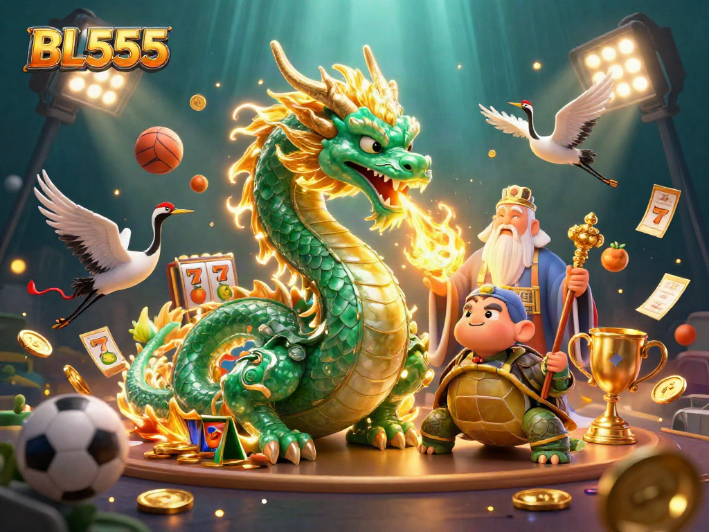 Win big with BL555's dynamic slots and casino games, featuring lively characters and action!