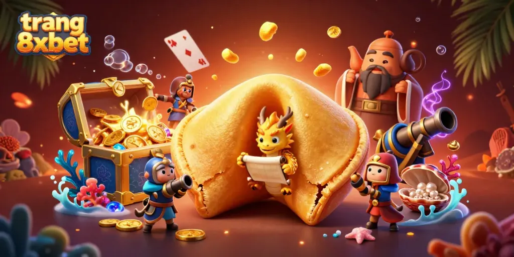 Engage in exciting gameplay on Trang 8xbet, showcasing dynamic scenes of fortunes and treasures.
